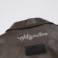 Hip Hop American Style Loose Leather Coat