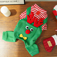Christmas Pet Dogs Cats Coats Dress Up Costume Elk Pocket Sweatshirt Teddy Bichon Puppy Kitten Vest Xmas Warmer Pets Clothes