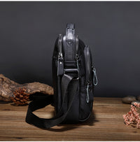 One Shoulder Genuine Leather Business Multifunction Men's Soft Leather Casual Messenger Bag