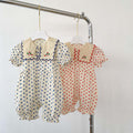 Korean Style Full Printed Dots Short Sleeved Kazakhstan