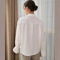 Women's Long-Sleeve Shirt With Ruffled Cuffs