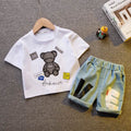 Summer New Cotton Baby Boy And Baby Girl Short-sleeved Shorts Two-piece Set