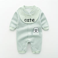 Western Style Long-sleeved Net Red Romper Baby Pajamas Cotton Short-sleeved Princess One-piece