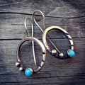 925 Plated Vintage Silver Turquoise Earrings