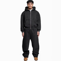 New Printed Street Fashion All-match Sweater Loose Straight Trousers Suit