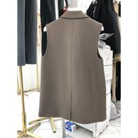 Springautumn Casual Chic Sleeveless Blazer Vest Top