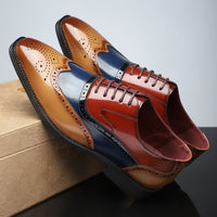 Men's British-style Business Formal Pointed-toe Lace-up Casual Shoes