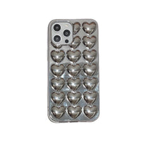 Solid Color Stereo Heart Mobile Phone Shell