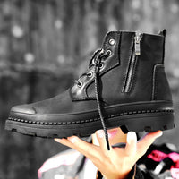 All-Match Comfortable Rubber Sole Side Zipper Large Size Martin Boots