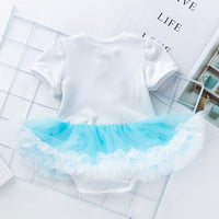 Newborn Children's Skirt Easter Short Sleeved Cartoon Rabbit Mesh Skirt