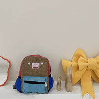 Children's Bags Simple And Lightweight Canvas Backpack Boys Girls Spine Protection