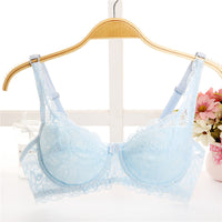 Thin Breathable Plus Size Lace Push Up Adjusting Bra