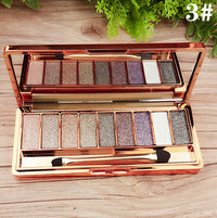 9-color Eyeshadow Palette Gold Pearlescent Earth Color Does Not Bloom