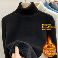 Womens Fleece-lined Turtleneck Base Sweater