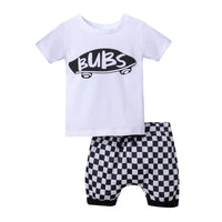 Children's Letter Printing Short Sleeve Top