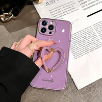 Love Ring Bracket Silicone Phone Case