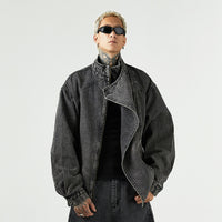 Stand Collar Denim Coat For Men