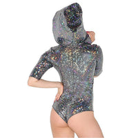 Sequin hooded panel bikini