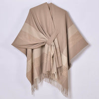 Women's Jacquard Warm Tassel Cardigan Outer Wear