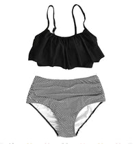 Women's Ruffled Conservative Split Swimsuit