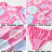 European And American Children's Split Swimsuit Long Sleeve Two-piece Suit