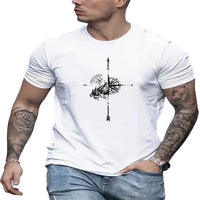 Men's Fashion Leisure Commute All-matching Round Neck Short Sleeve T-shirt