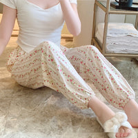 Plus-size Rayon Beach Mosquito-proof Cotton-look Pajama Pants