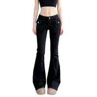 Patchwork Casual Trendy Low-rise Denim Jeans For Sassy Girls
