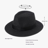 Straw Beach Summer Sun For Men And Women Sun-protective Fedora Panama Hat