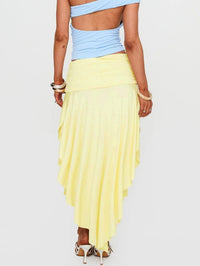 Womens Elegant High-waisted Pleated Skirt With An Asymmetrical Slit Design For A Chic On-trend Look