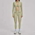 Brushed Zipper Casual Set For Women