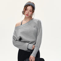 Original Shoulder Batwing Sleeve Long Sleeve T-shirt Women's Fashion Sweatpants