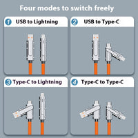 Mech Four-in-one Fast Charge Data Cable