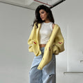 Sausage Dog Embroidered Sweater Cardigan For Women