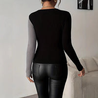 Women's Mixed Color Stripe Knitwear