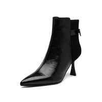Autumn And Winter New French Retro Bow Spliced High Heels