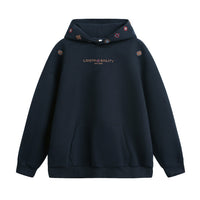 INS Ethnic-style Textured Embroidery Heavyweight Hooded Sweatshirt