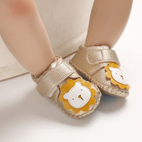 Baby shoes half rubber sole cartoon toddler shoes