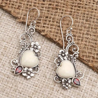 Retro Vine And Floral Diamond-studded Earrings