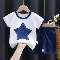 Children's Short-sleeved Suit Pure Cotton