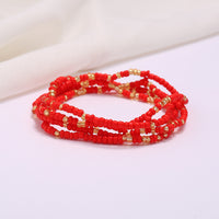 Women's Colorful Beaded Elastic Waist Chain