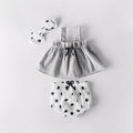 Baby Plaid Sleeveless Sling Top Bread Set