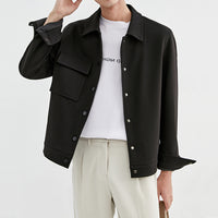 Polo Collar Jacket New Casual Korean Fashion Loose Blouson