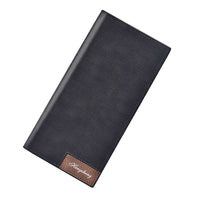 Men's Long Wallet Fashion Button Bag Thin Style