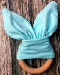 Handmade wooden natural baby teether