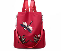 Oxford cloth embroidered backpack