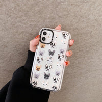 Compatible with Apple , Cute dog gradient phone case
