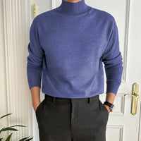Men's Business Pullover Mock Neck Sweater