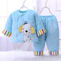 Baby Cotton Padded Coat Winter Thick Suede Cotton Jacket Quilted Two Newborn Winter Clothing