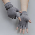 Men's Plush Outdoor Suede Fingerless Sports Warm Gloves